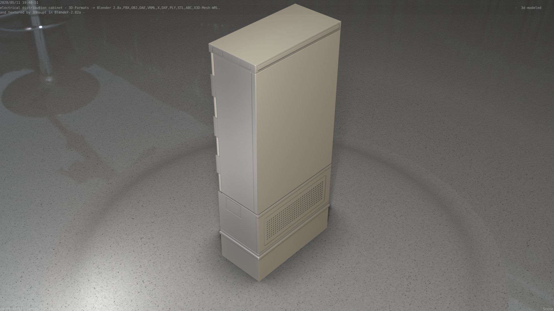 Electrical Distribution Cabinet 11 Low-poly 3D model_29