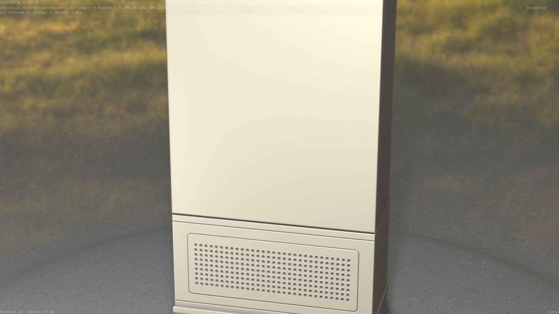 Electrical Distribution Cabinet 11 Low-poly 3D model_11