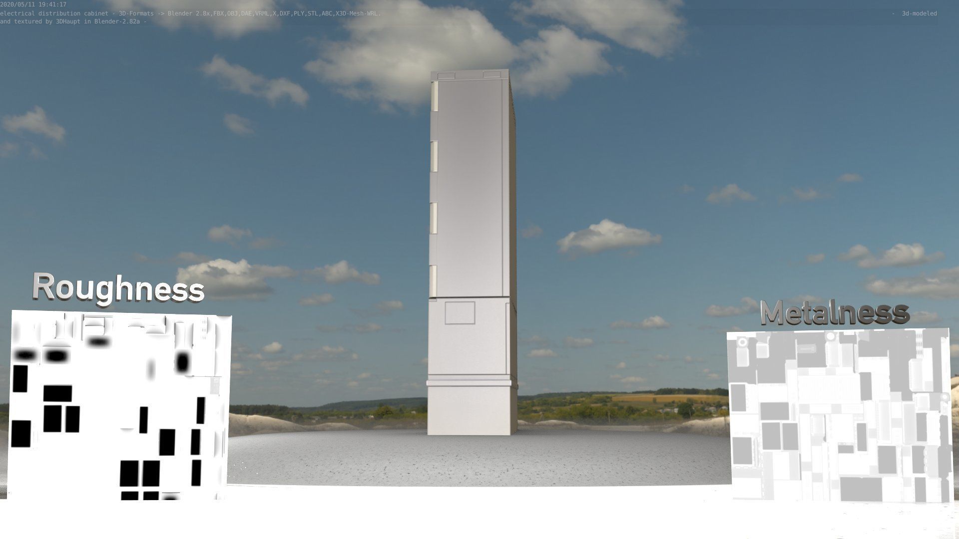 Electrical Distribution Cabinet 11 Low-poly 3D model_52