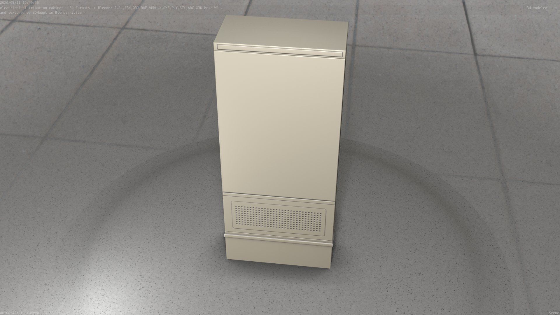 Electrical Distribution Cabinet 11 Low-poly 3D model_33
