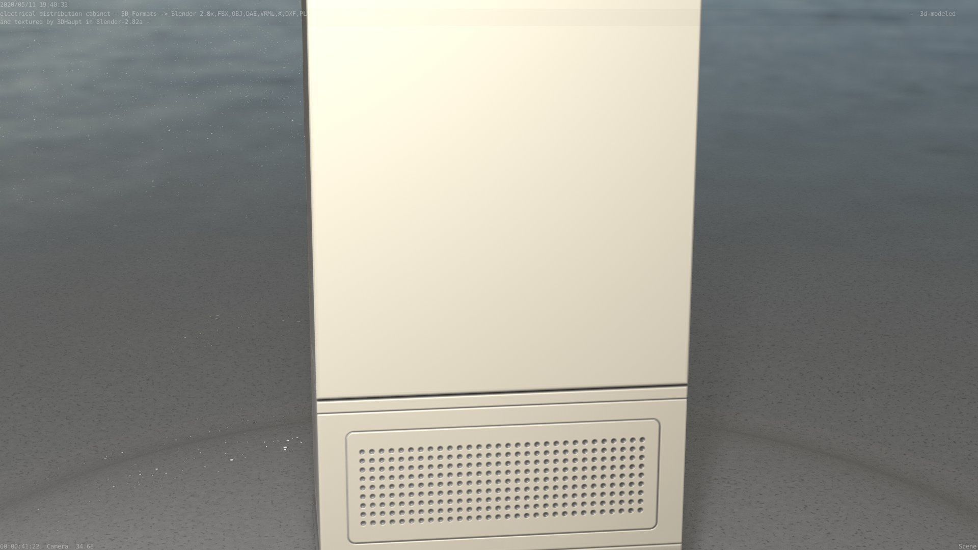 Electrical Distribution Cabinet 11 Low-poly 3D model_10