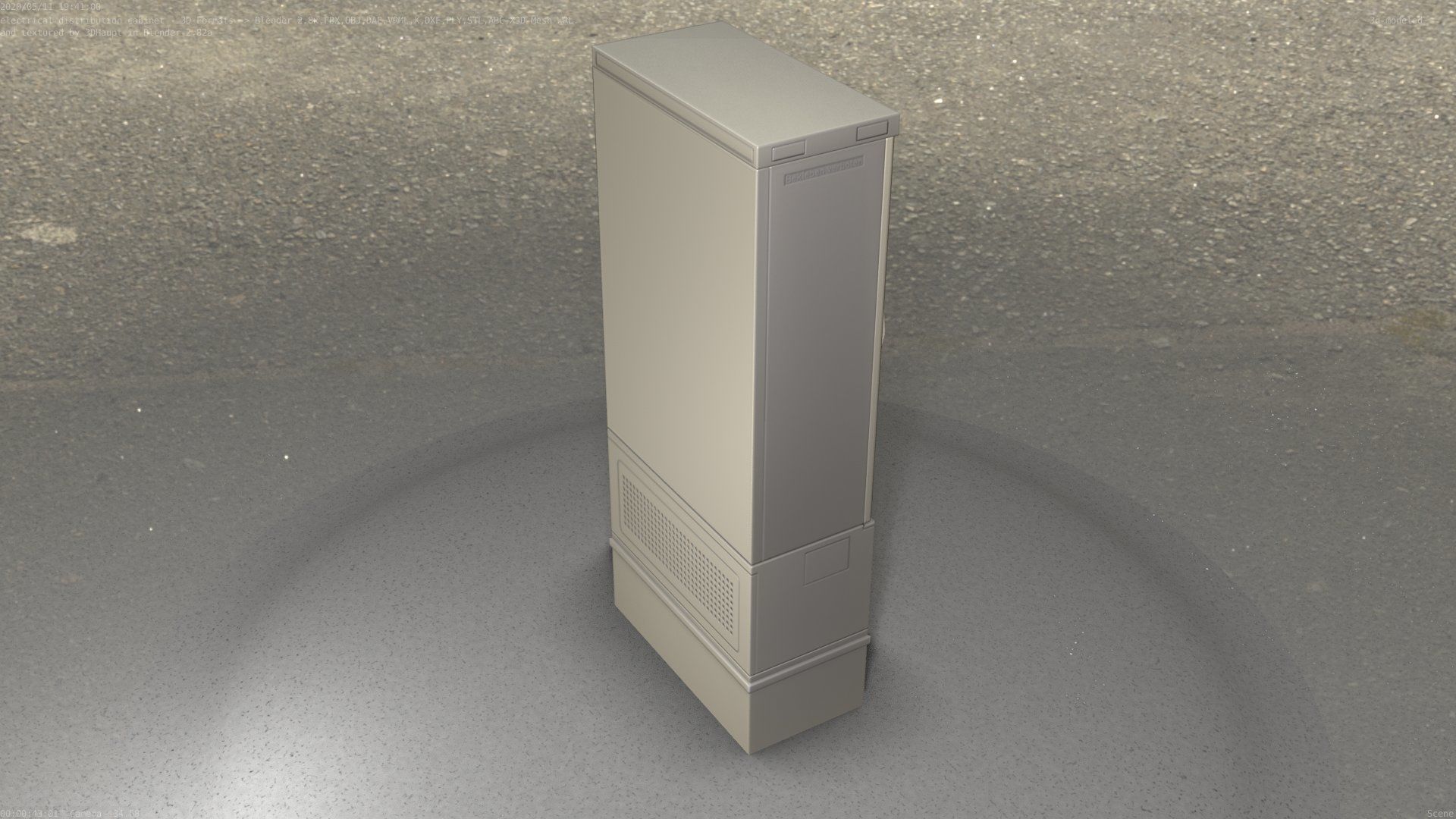 Electrical Distribution Cabinet 11 Low-poly 3D model_37