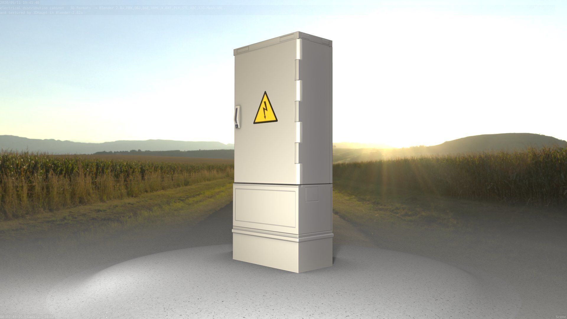 Electrical Distribution Cabinet 11 Low-poly 3D model_78