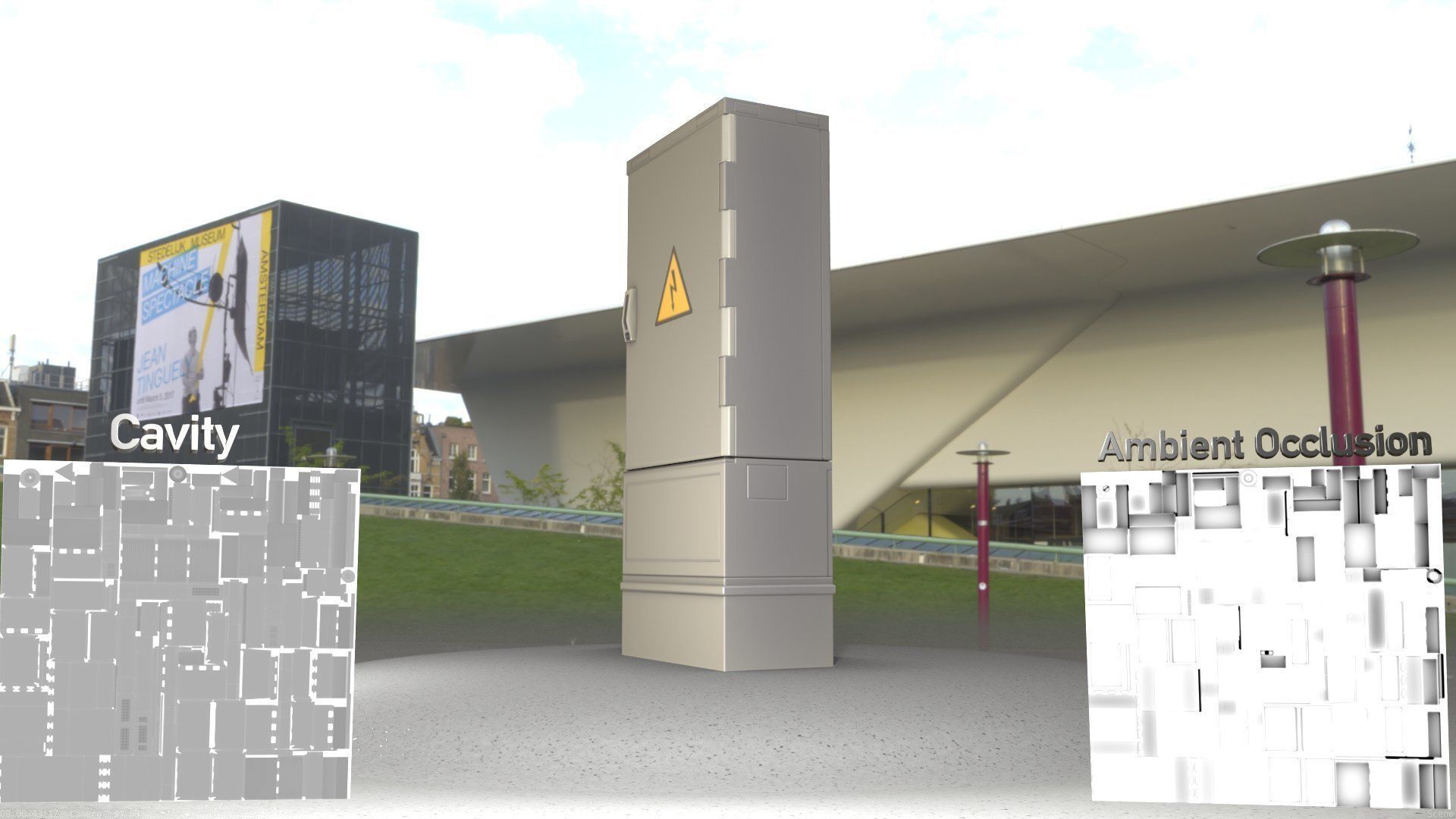 Electrical Distribution Cabinet 11 Low-poly 3D model_3