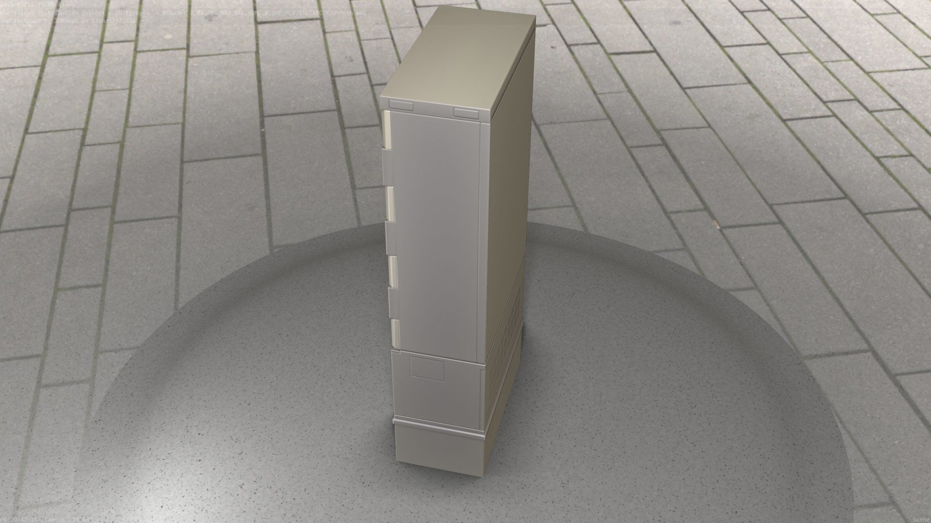Electrical Distribution Cabinet 11 Low-poly 3D model_27