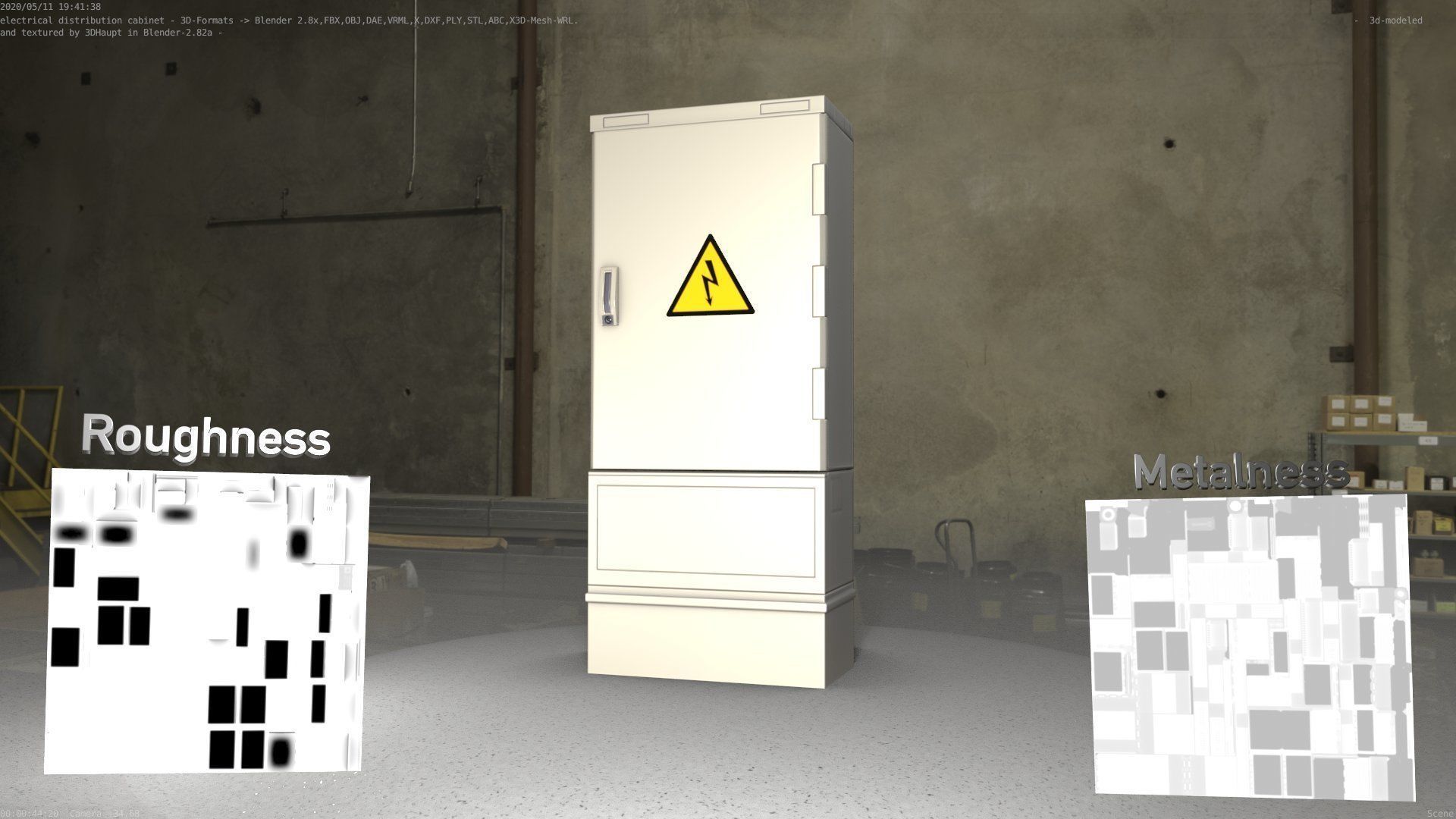 Electrical Distribution Cabinet 11 Low-poly 3D model_76
