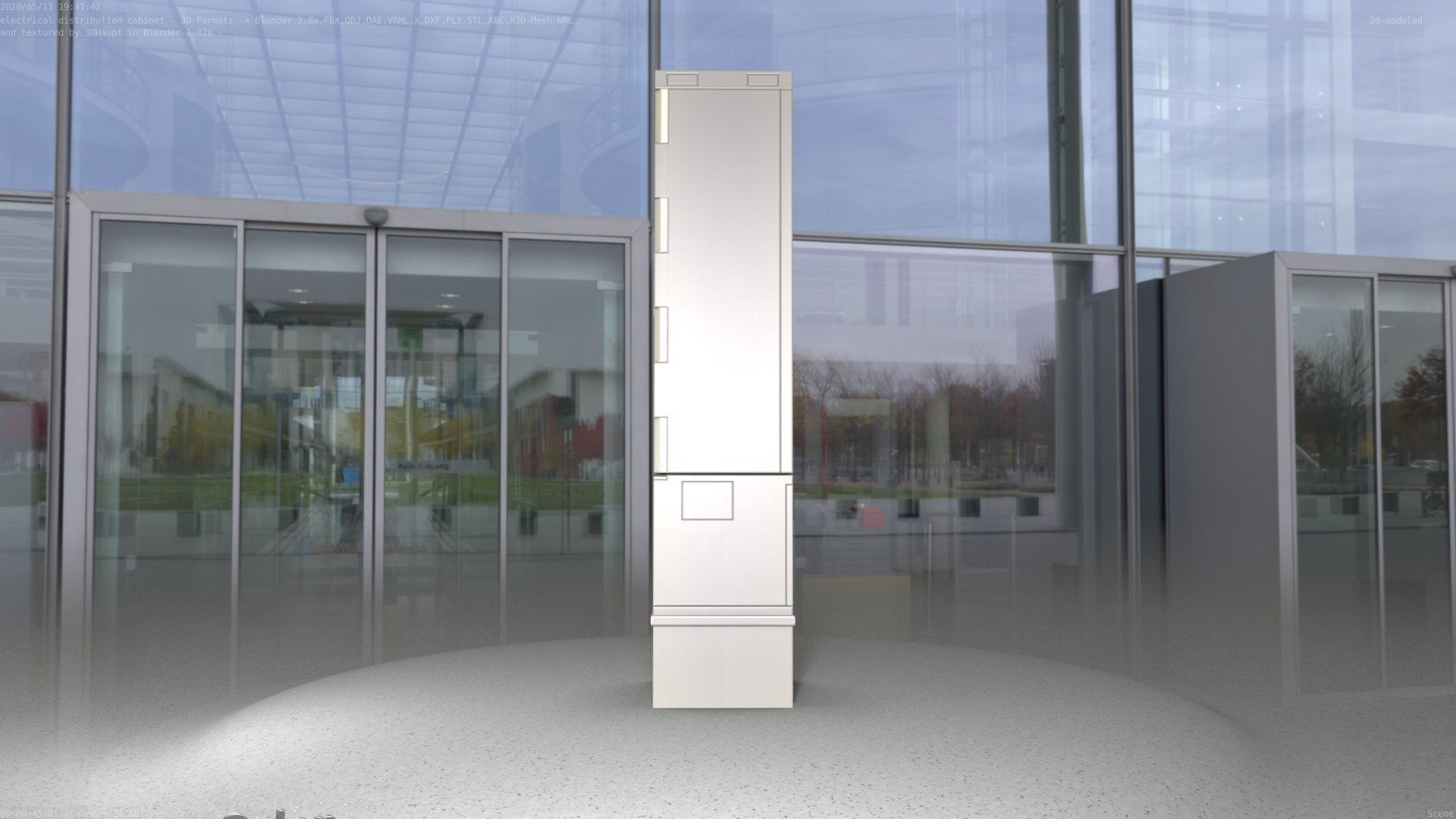 Electrical Distribution Cabinet 11 Low-poly 3D model_81