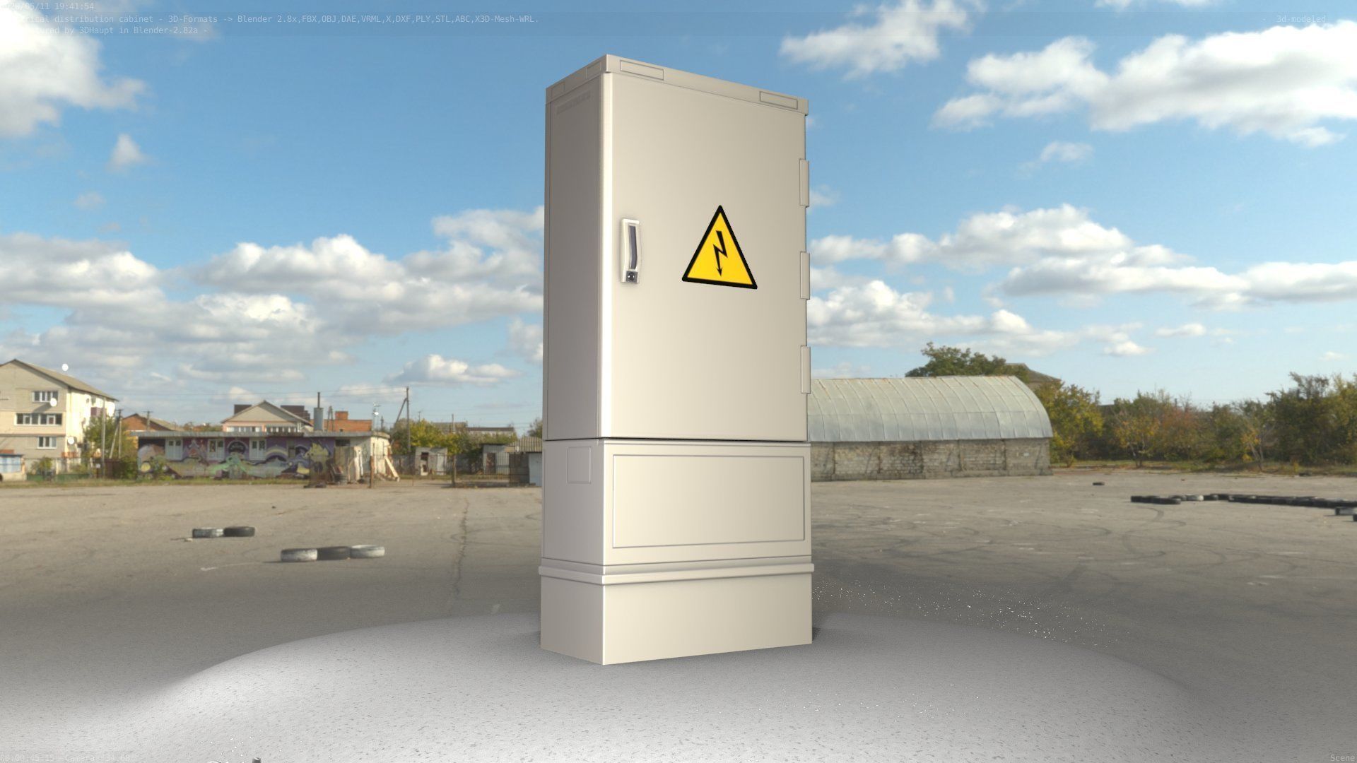 Electrical Distribution Cabinet 11 Low-poly 3D model_95