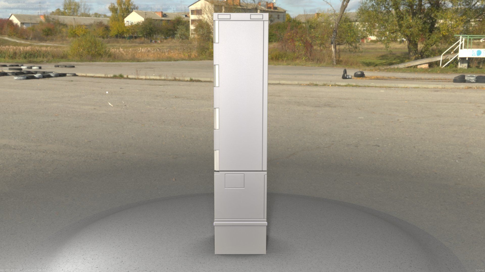 Electrical Distribution Cabinet 11 Low-poly 3D model_6