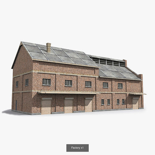 12  Factory Collection Low-poly 3D model 3D Model Pack 2
