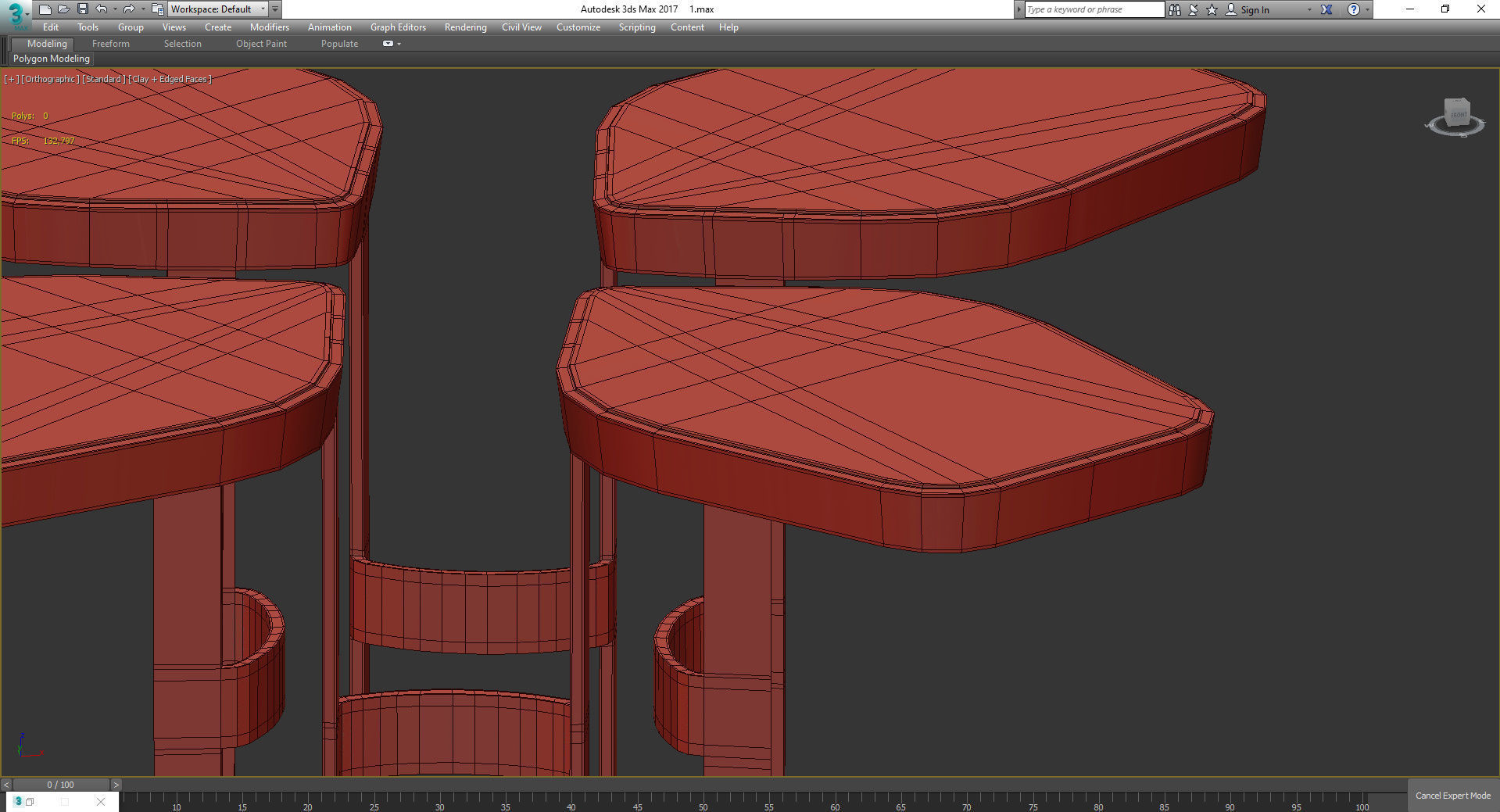 Coffee table 3d model collection 10 pieces Low-poly 3D model_30