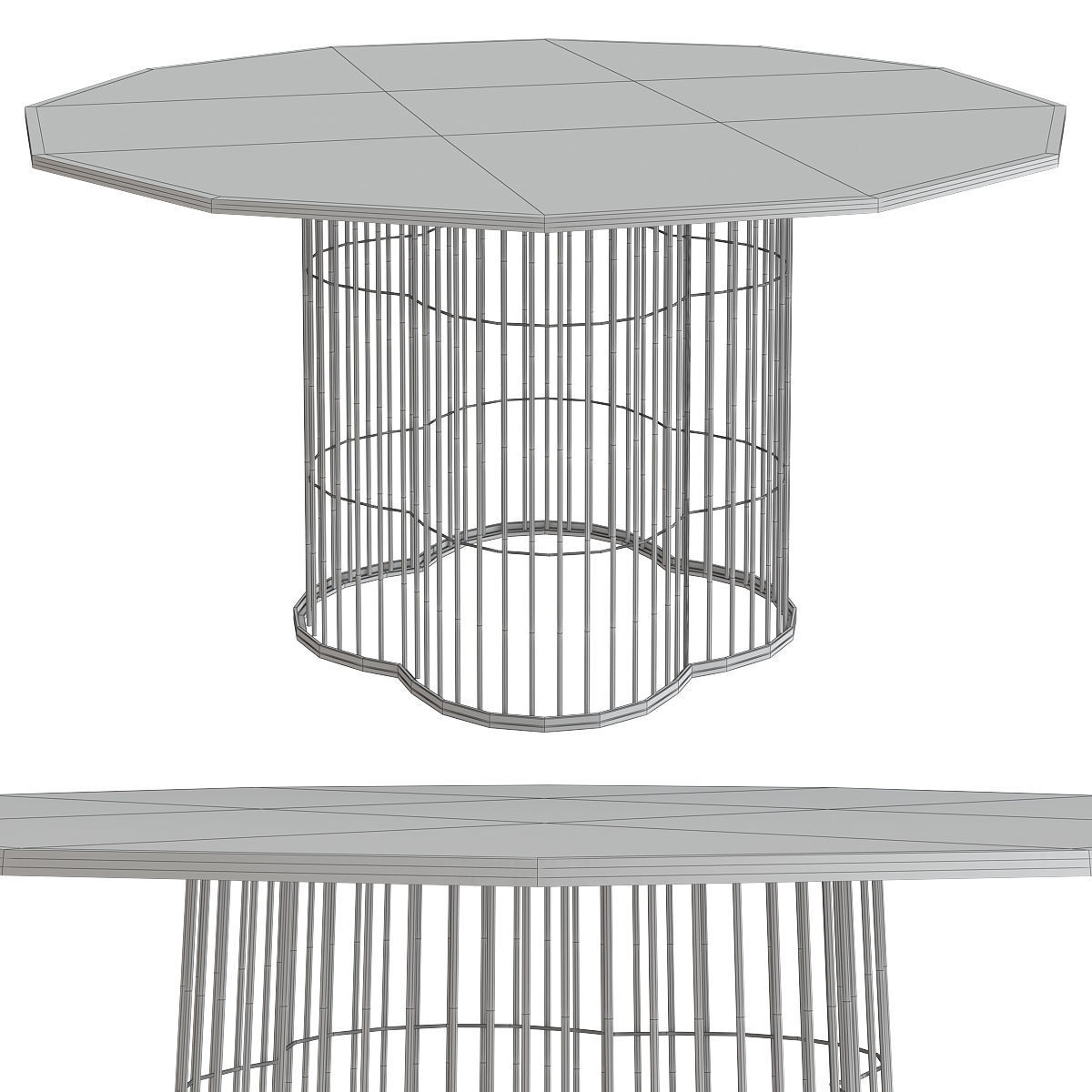 Coffee table 3d model collection 10 pieces Low-poly 3D model_32