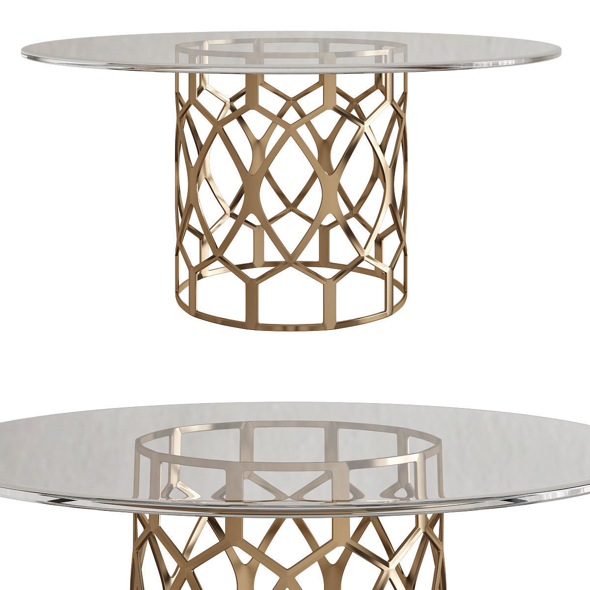 Coffee table 3d model collection 10 pieces Low-poly 3D model_10