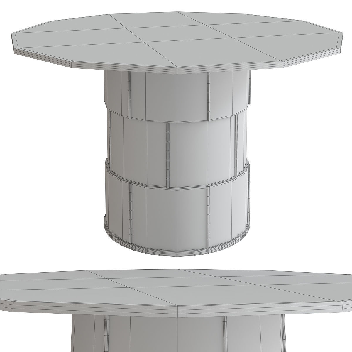 Coffee table 3d model collection 10 pieces Low-poly 3D model_19