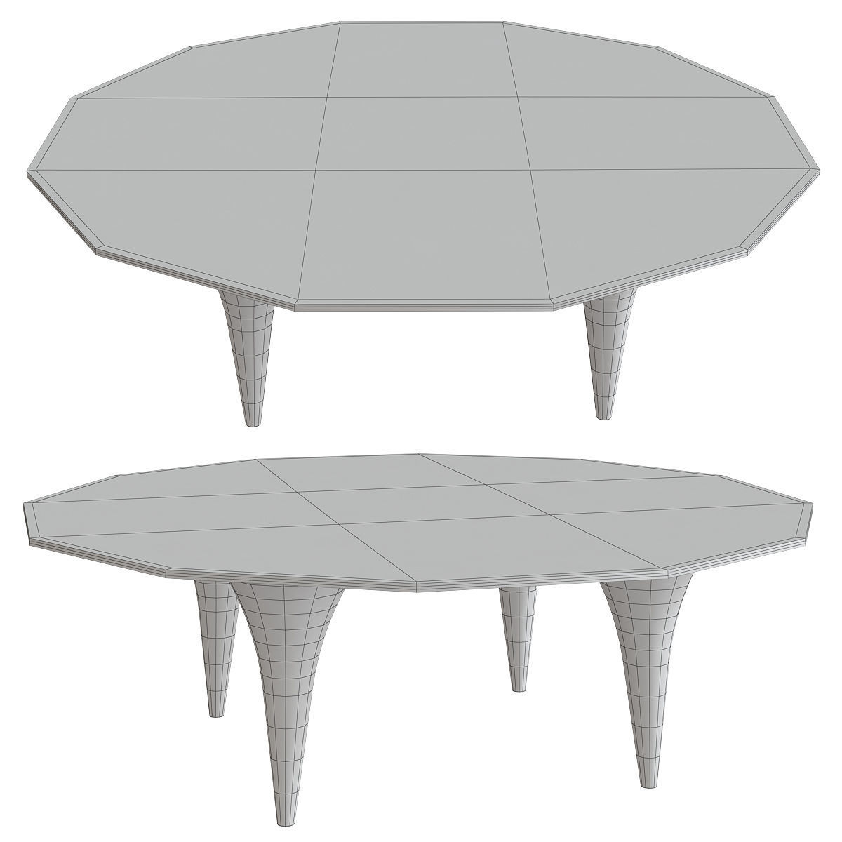 Coffee table 3d model collection 10 pieces Low-poly 3D model_40