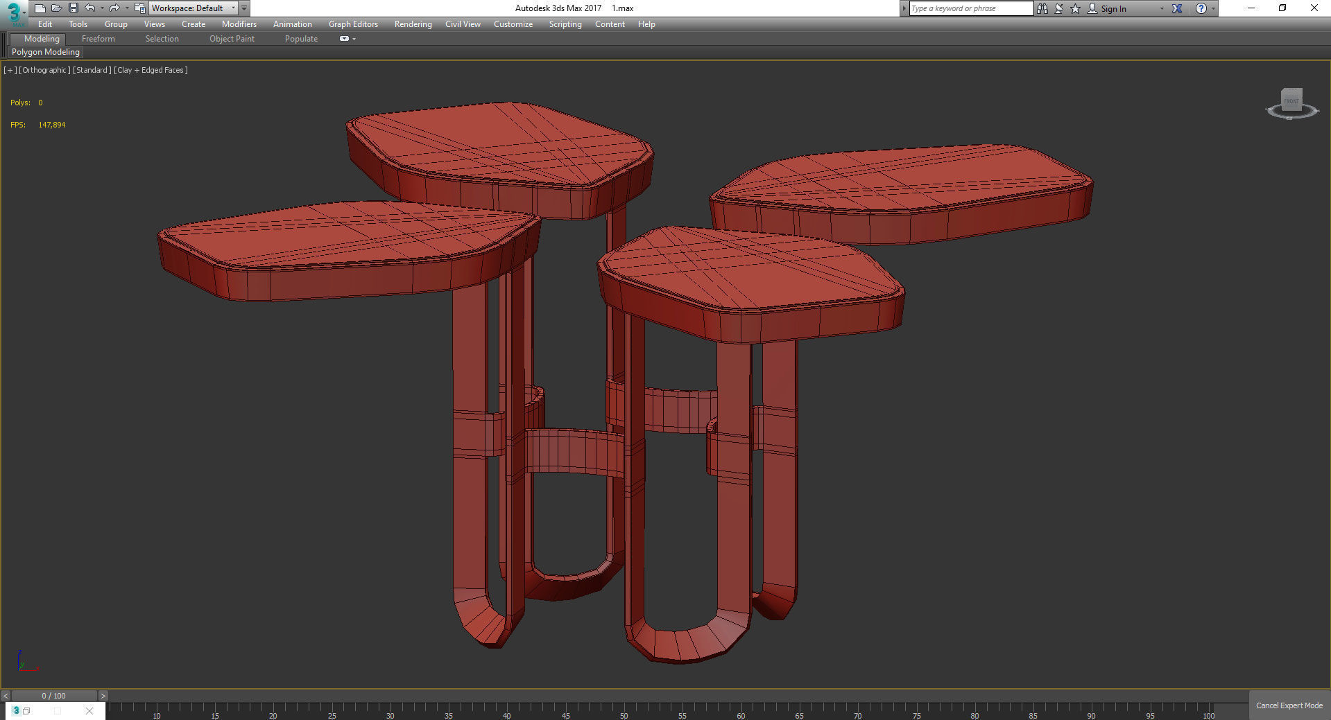 Coffee table 3d model collection 10 pieces Low-poly 3D model_28