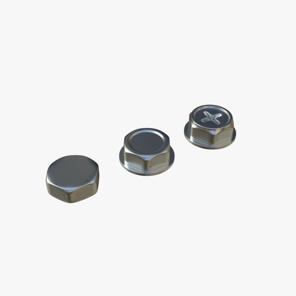 Screw and bolt heads 3D model_9