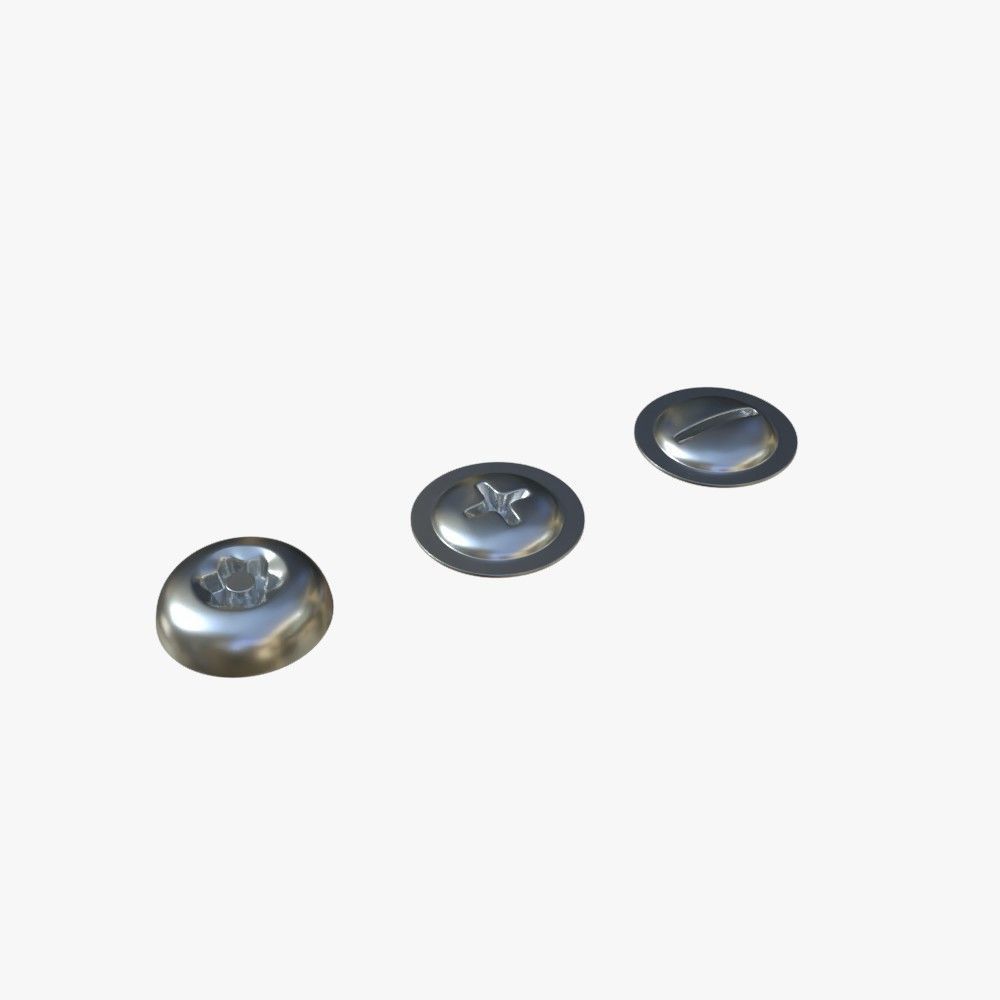 Screw and bolt heads 3D model_12