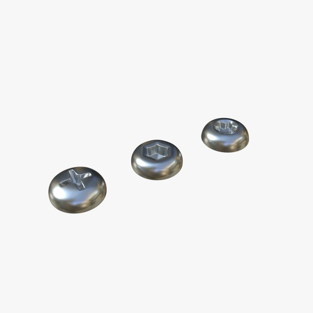 Screw and bolt heads 3D model_11