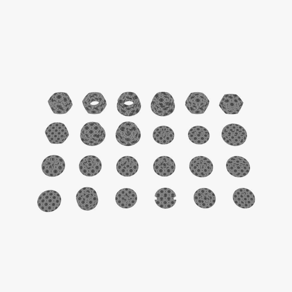 Screw and bolt heads 3D model_5