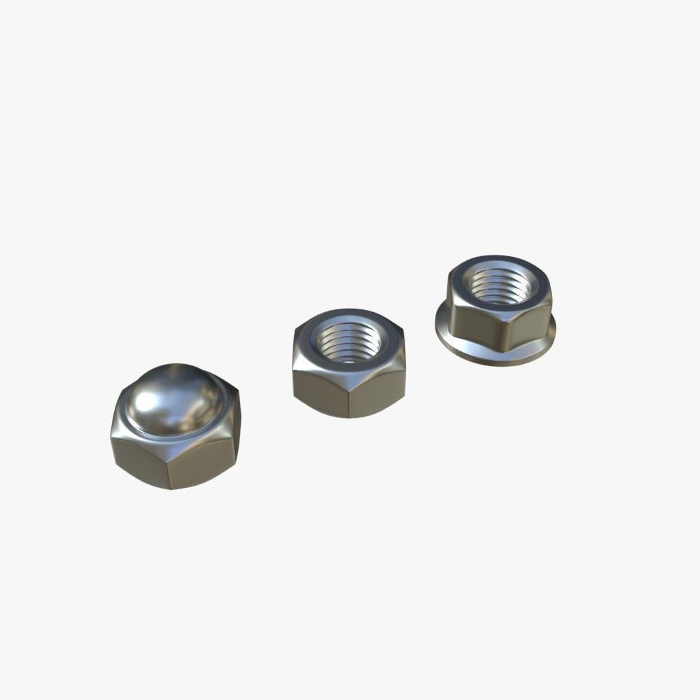 Screw and bolt heads 3D model_7