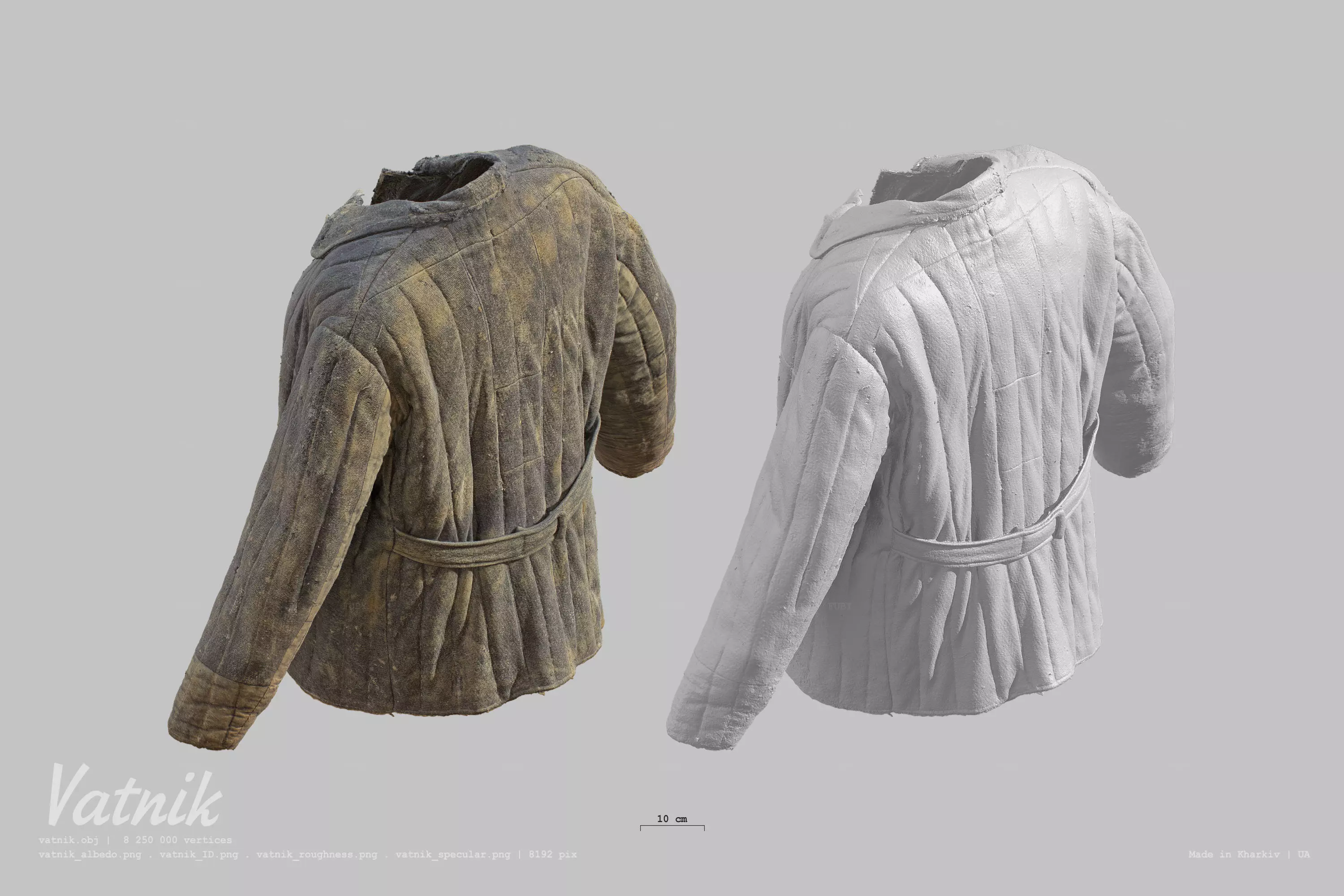 Vatnik RAW Scan PBR 3D model_0