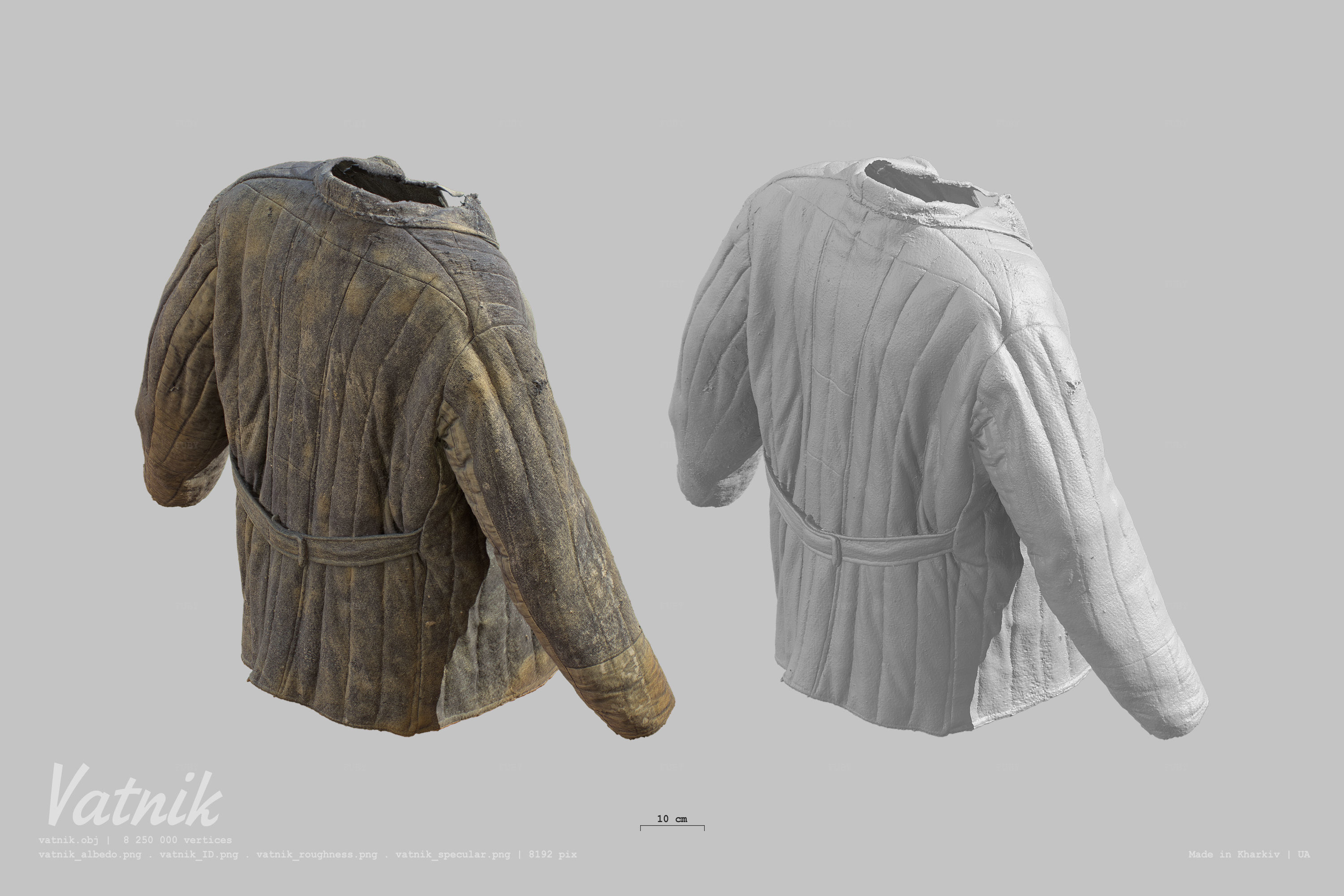 Vatnik RAW Scan PBR 3D model_2