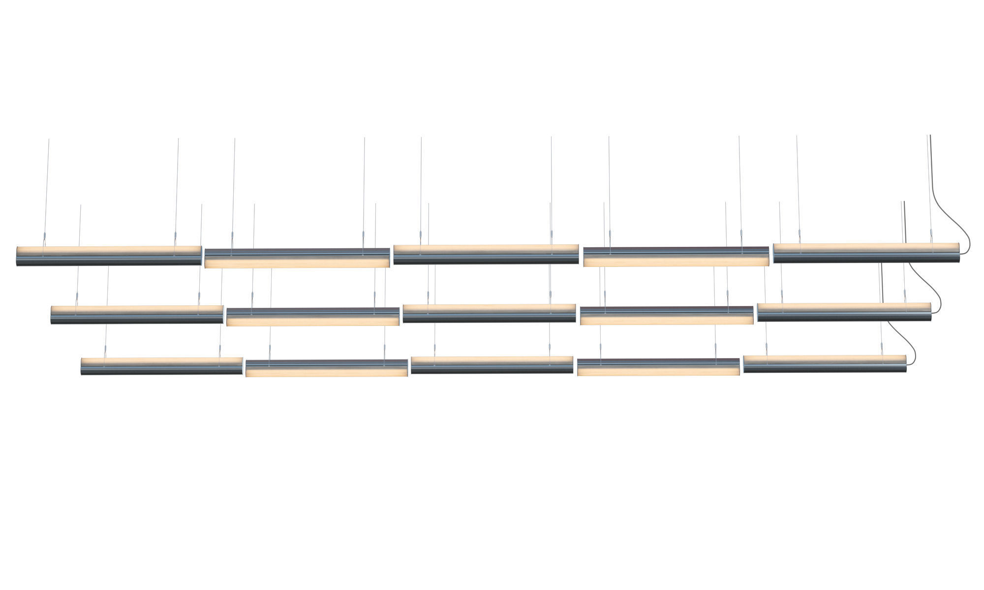 Queue Direct Perdant Double Section 3D model_8