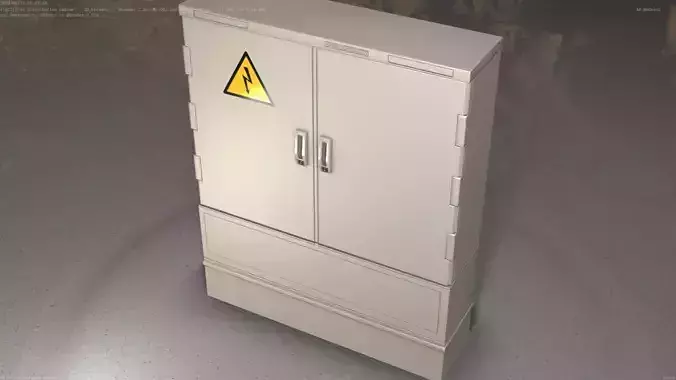 Electrical Distribution Cabinet 13 Low-poly 3D model
