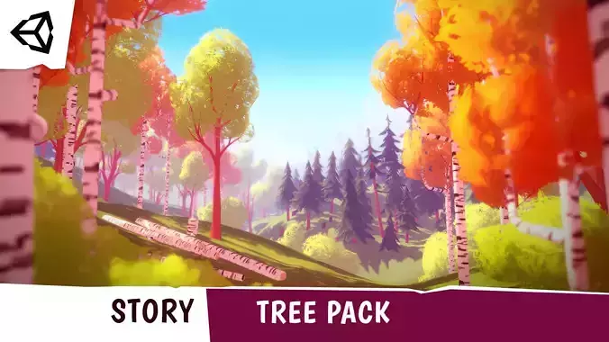 STORY - Tree Pack Low-poly 3D model