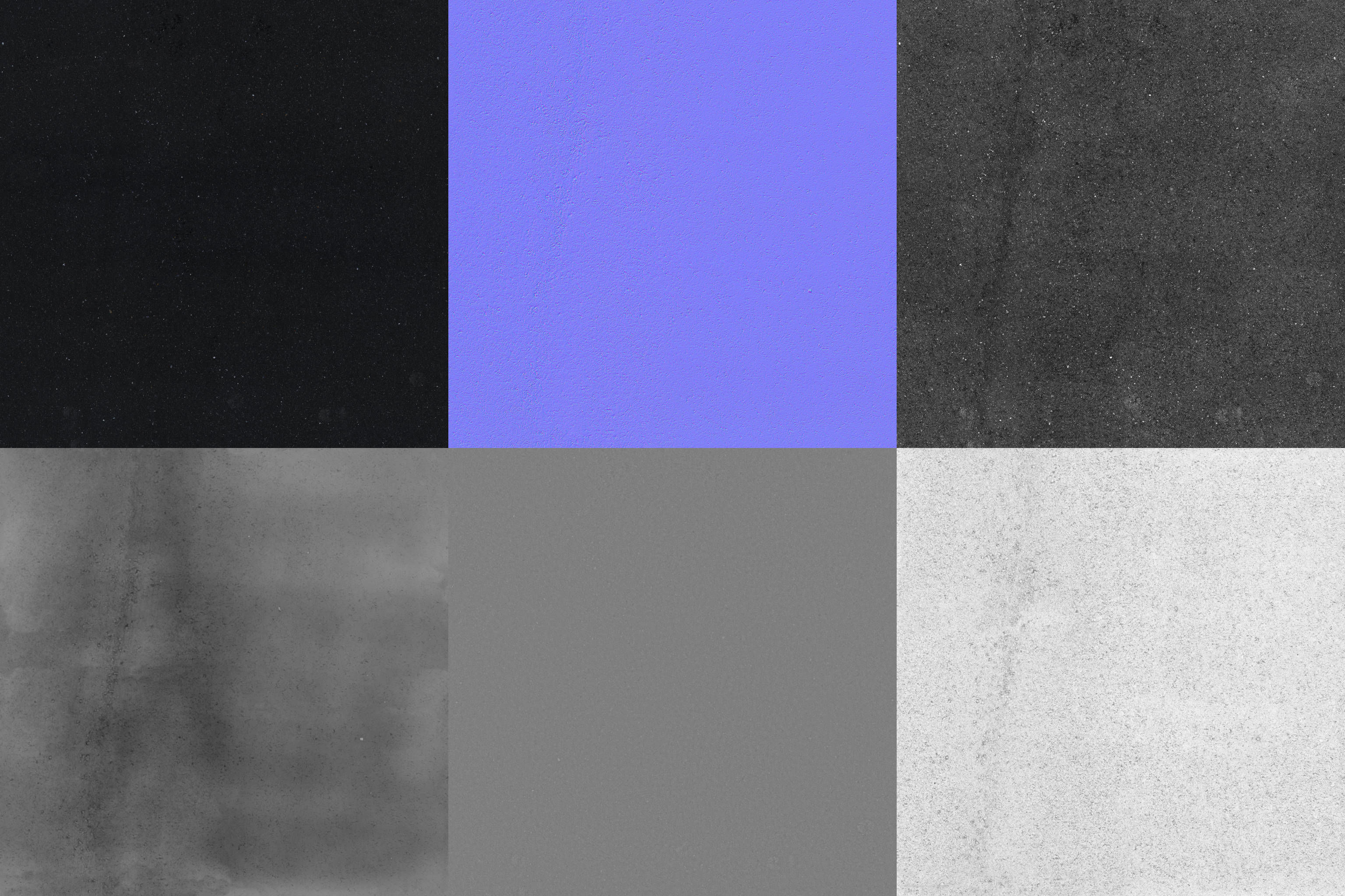 Seamless PBR Scanned Dark Asphalt Area Texture Texture_4