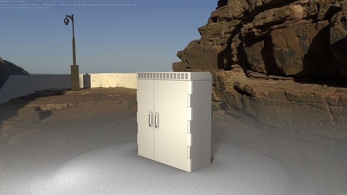 Electrical Distribution Cabinet 15 Low-poly 3D model