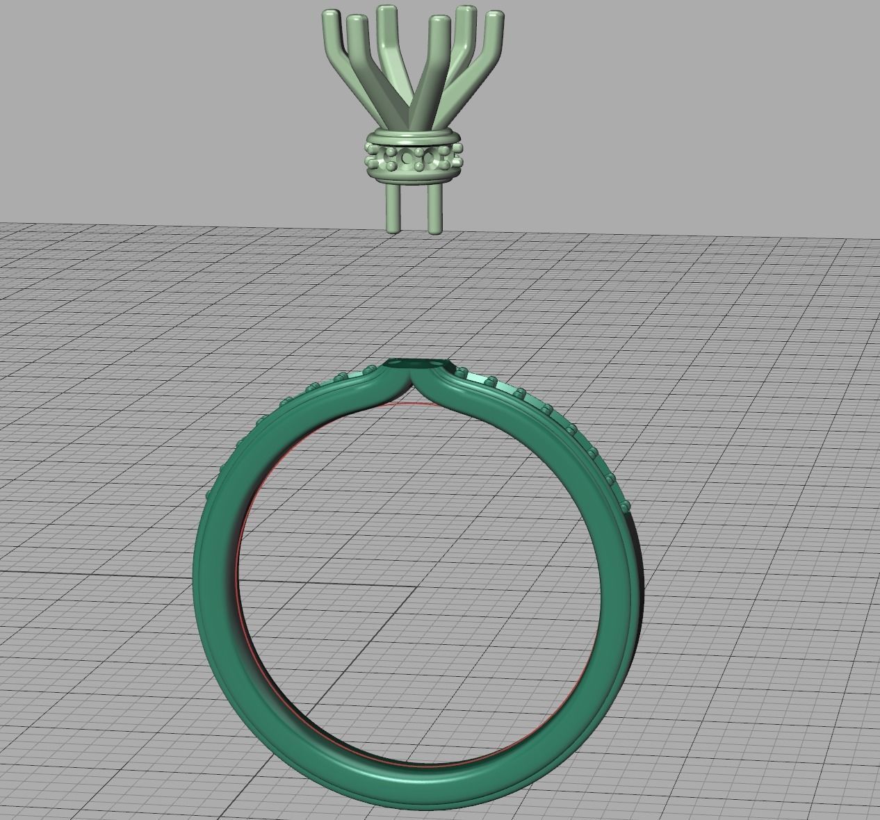 Engagement ring 1CT stone Solitaire ring 3dmodel 3D print model_16