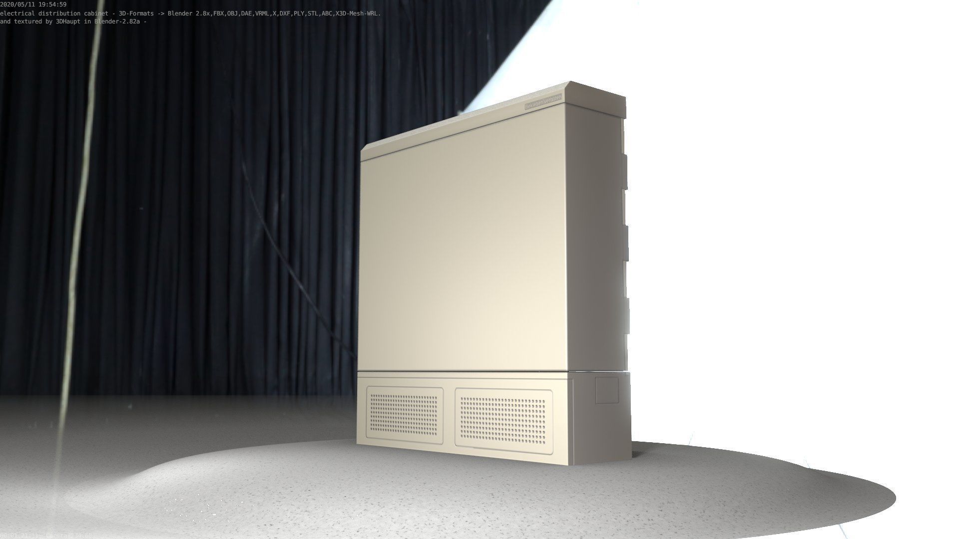 Electrical Distribution Cabinet 20 Low-poly 3D model_58