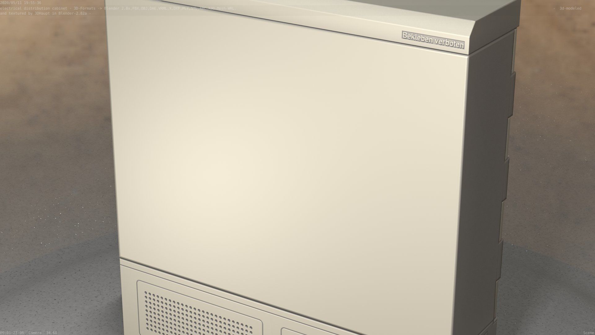 Electrical Distribution Cabinet 20 Low-poly 3D model_98