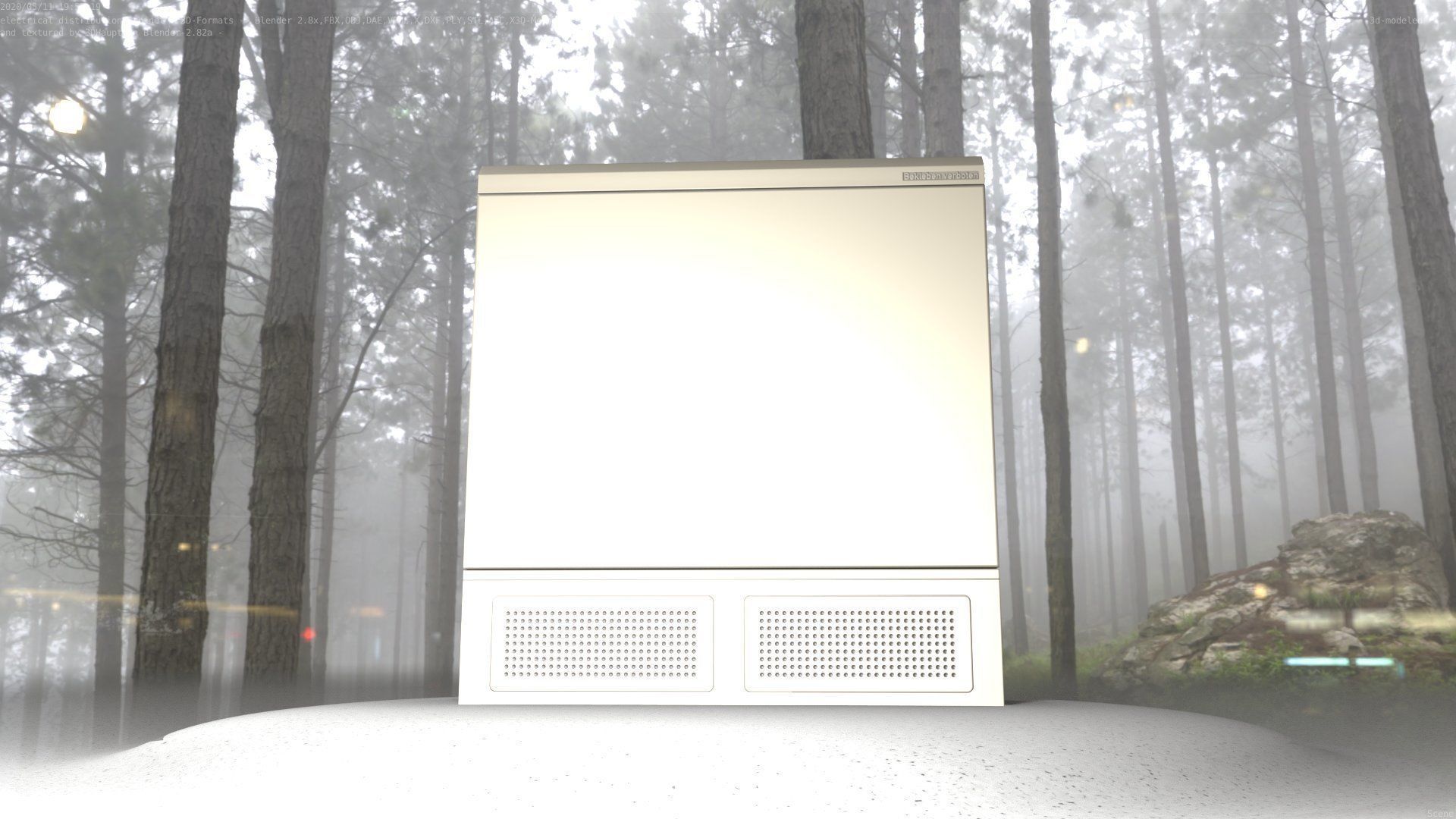 Electrical Distribution Cabinet 20 Low-poly 3D model_78