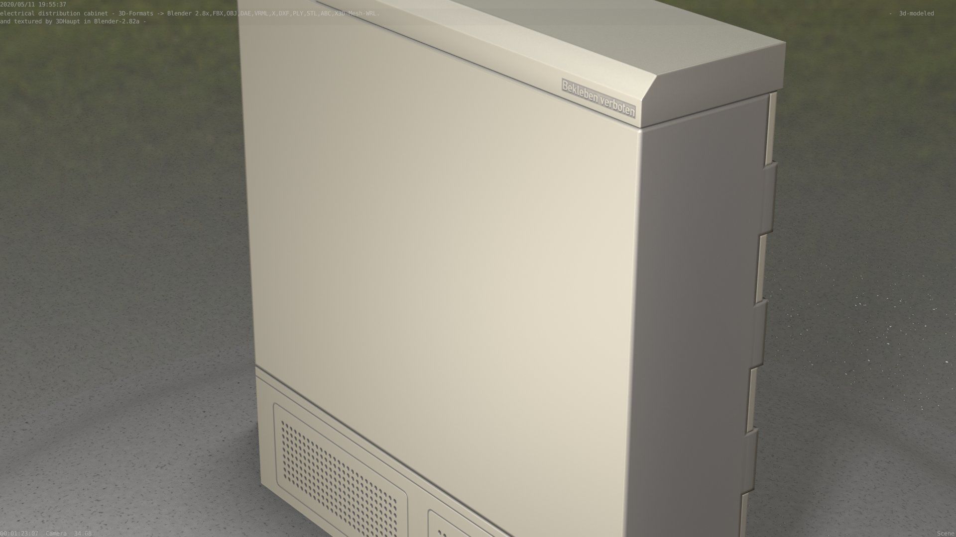 Electrical Distribution Cabinet 20 Low-poly 3D model_99