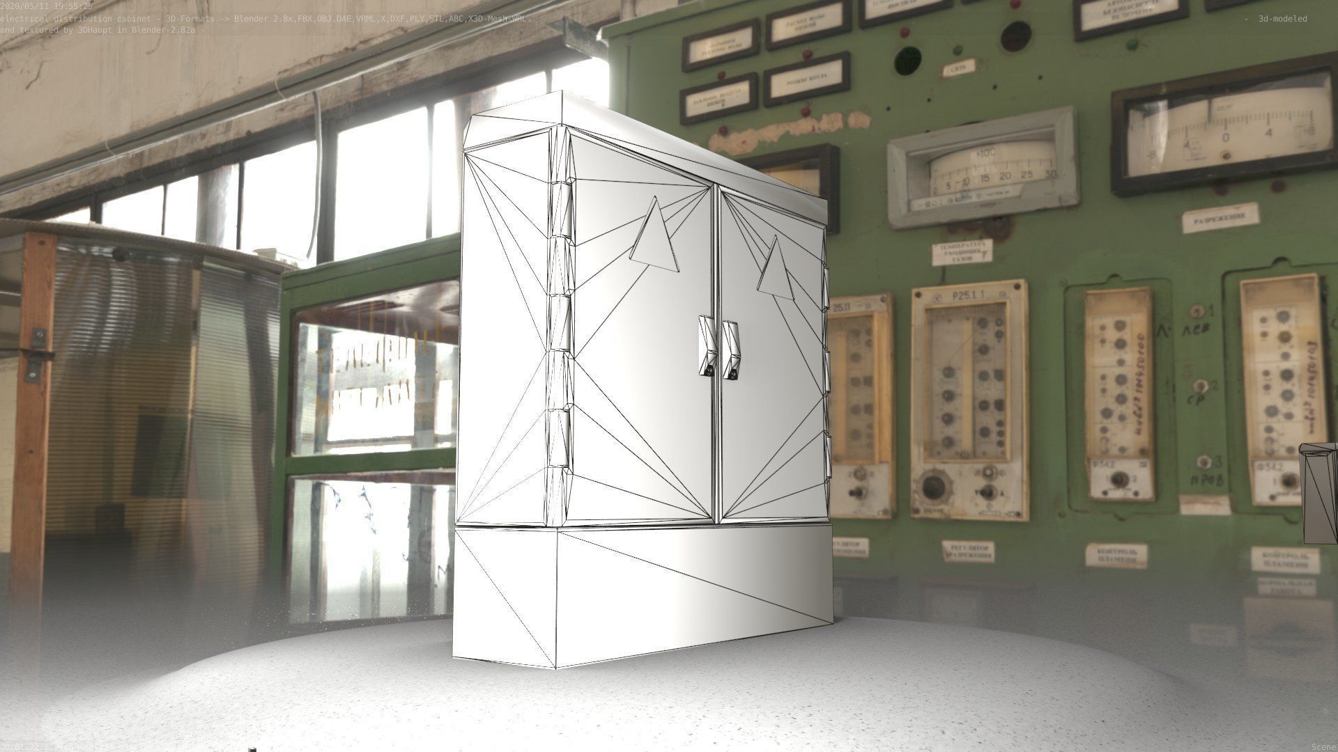 Electrical Distribution Cabinet 20 Low-poly 3D model_85