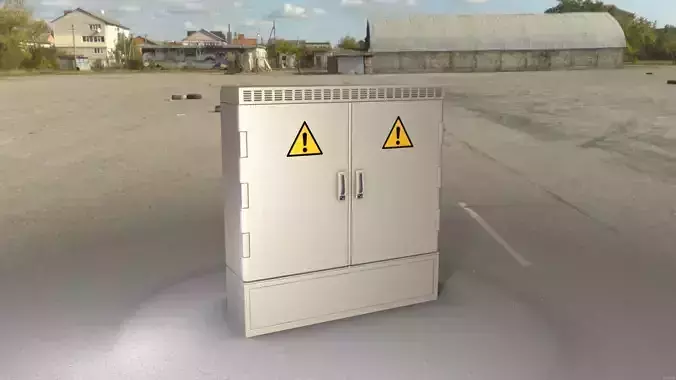 Electrical Distribution Cabinet 20 Low-poly 3D model