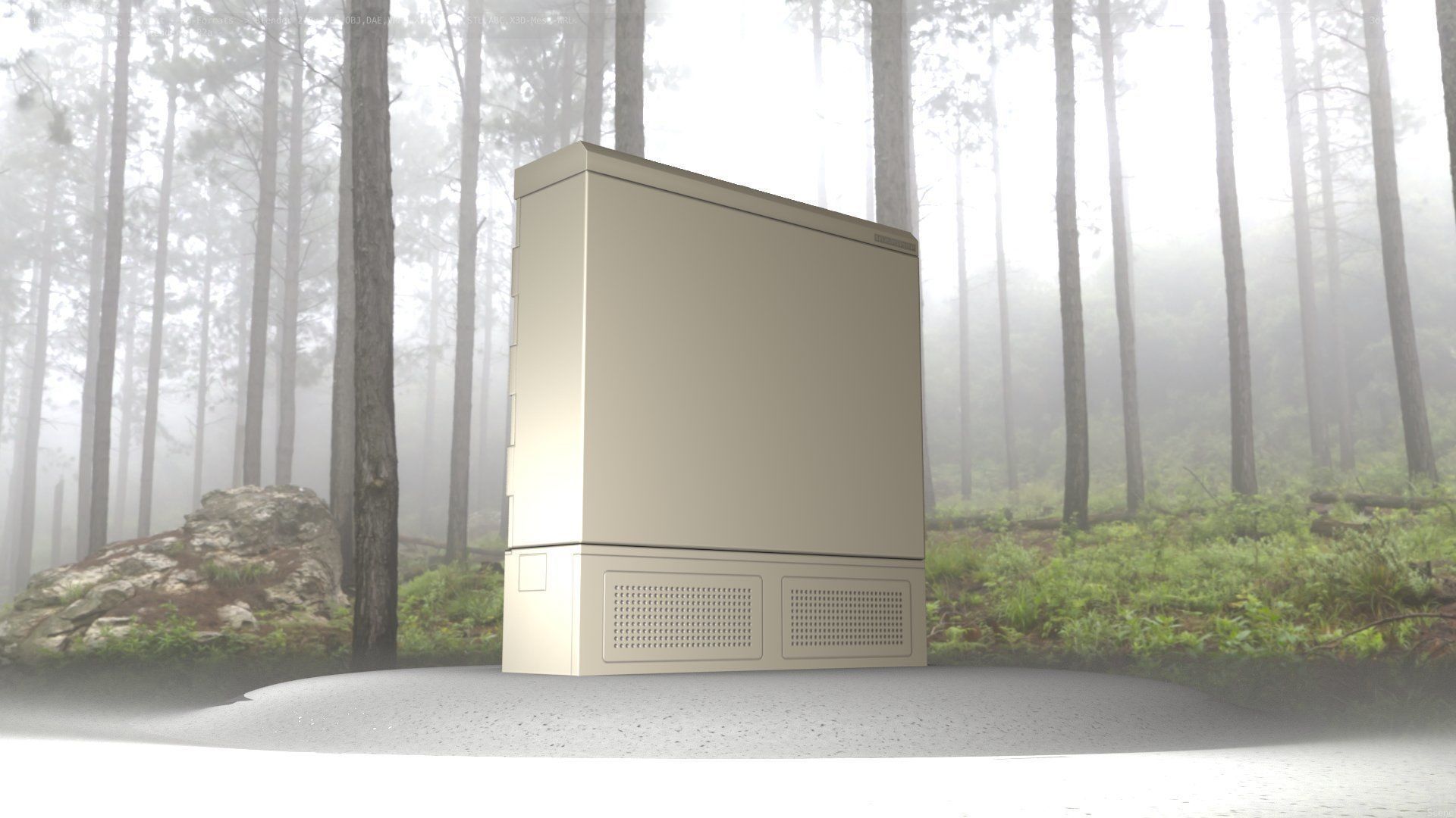 Electrical Distribution Cabinet 20 Low-poly 3D model_50