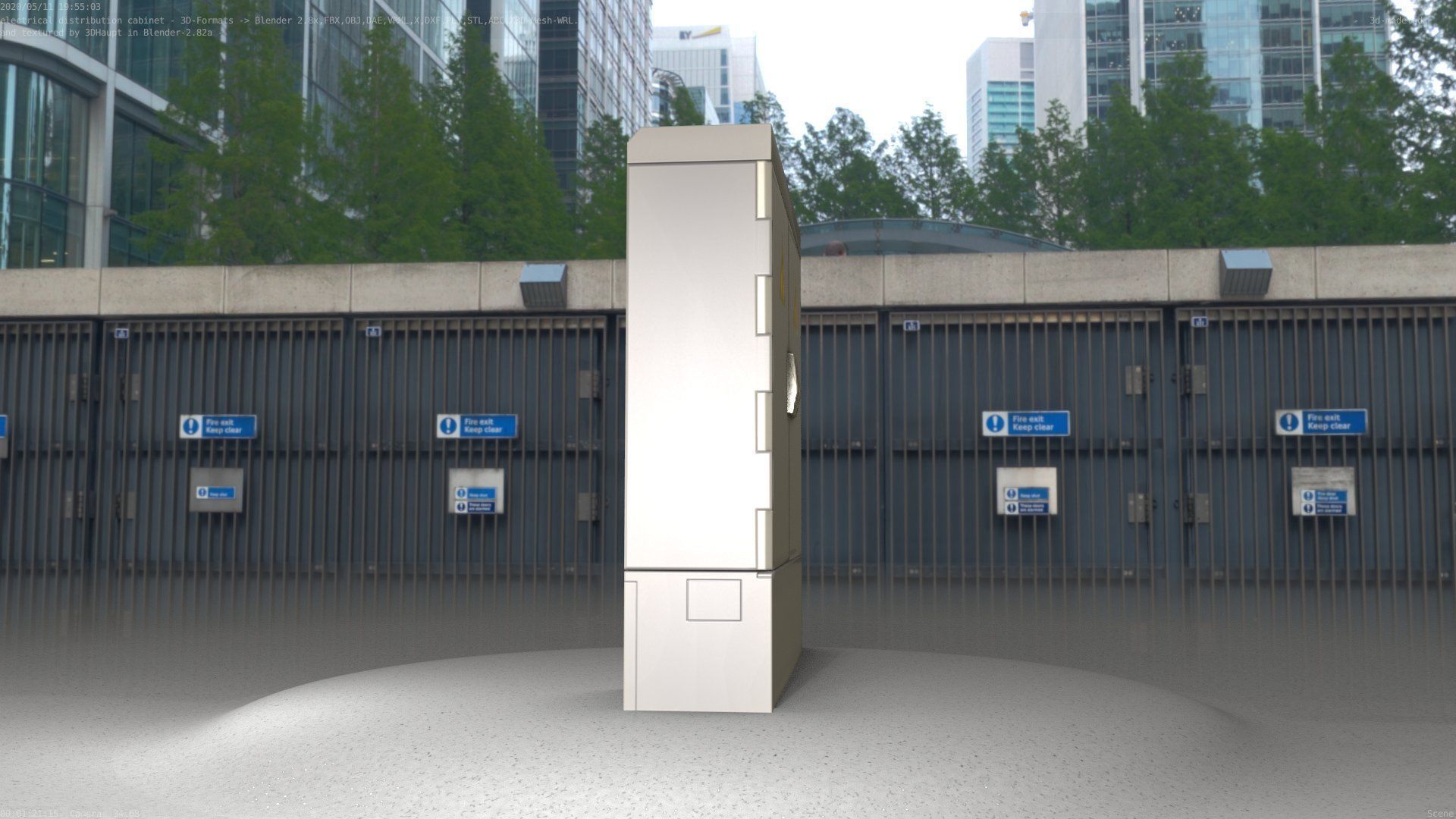 Electrical Distribution Cabinet 20 Low-poly 3D model_62