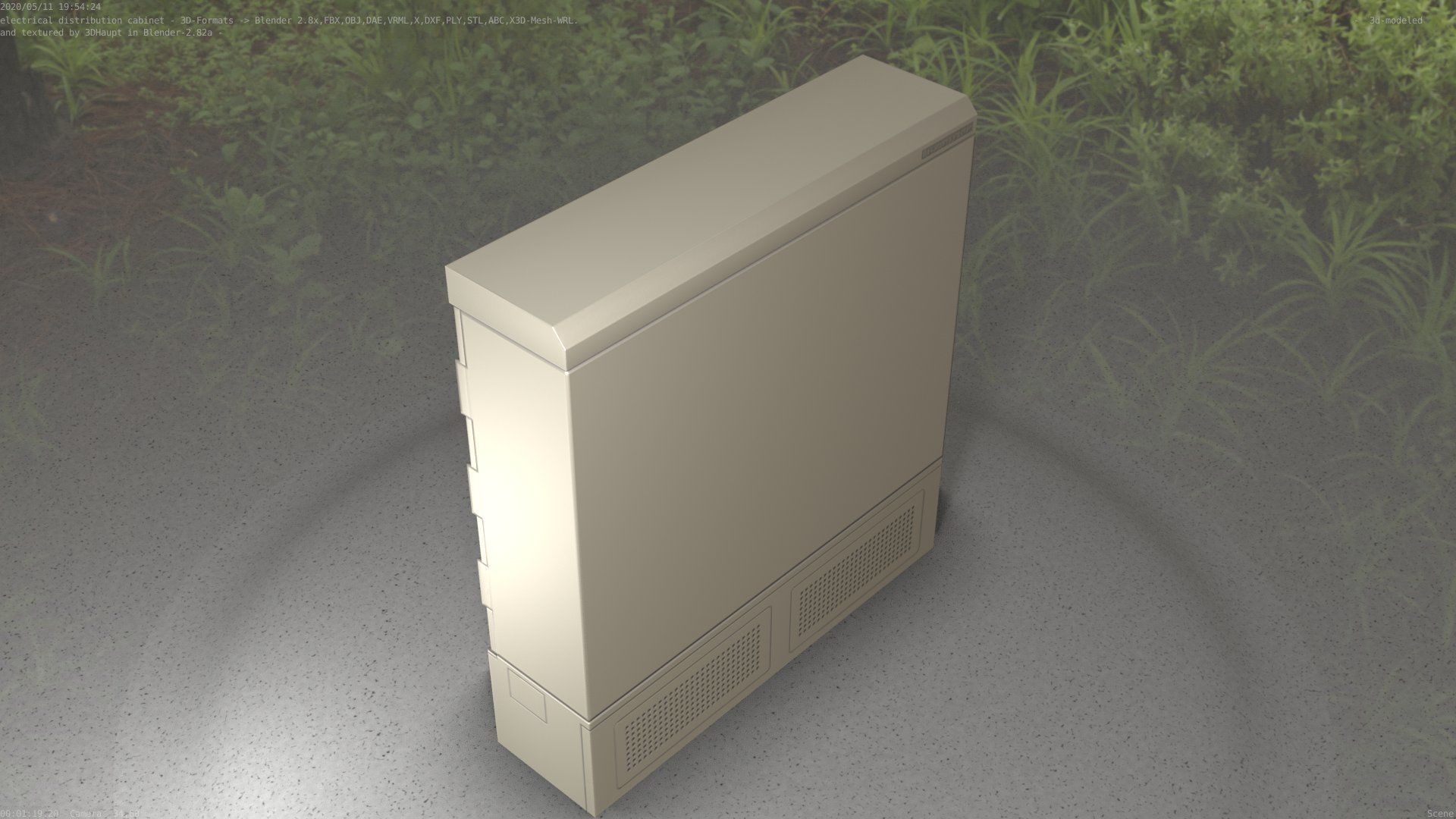 Electrical Distribution Cabinet 20 Low-poly 3D model_27