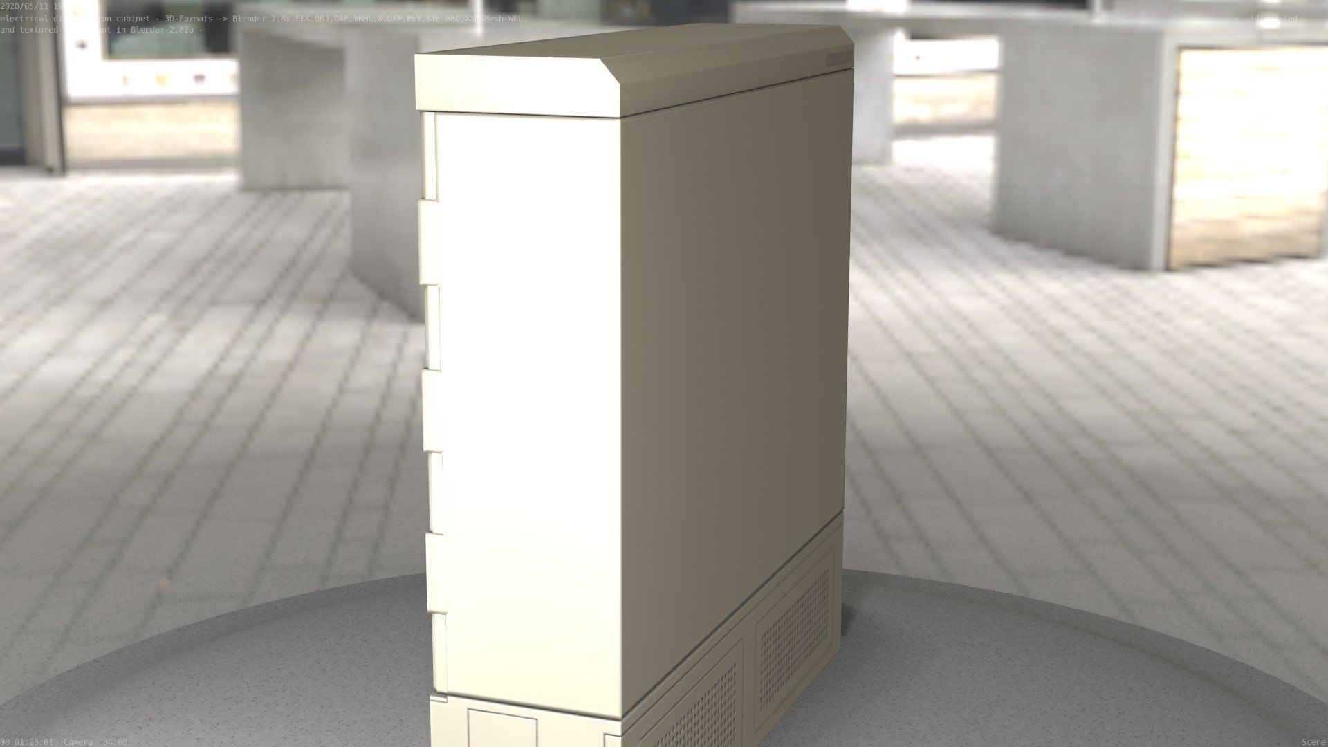 Electrical Distribution Cabinet 20 Low-poly 3D model_93