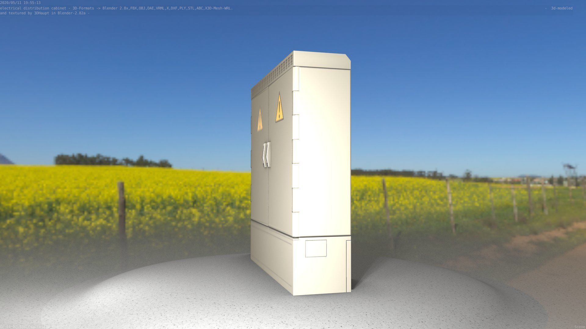 Electrical Distribution Cabinet 20 Low-poly 3D model_71