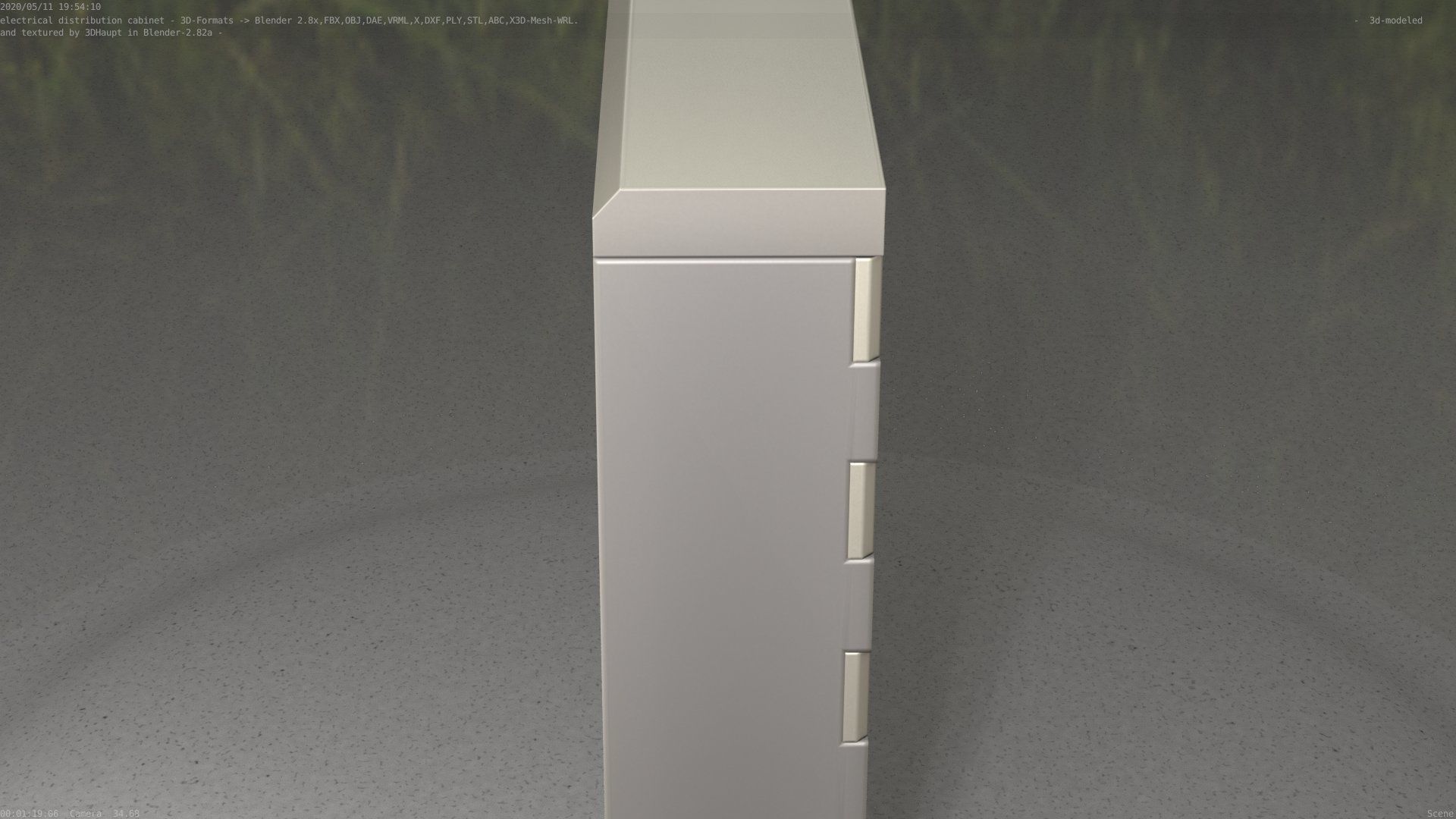 Electrical Distribution Cabinet 20 Low-poly 3D model_13