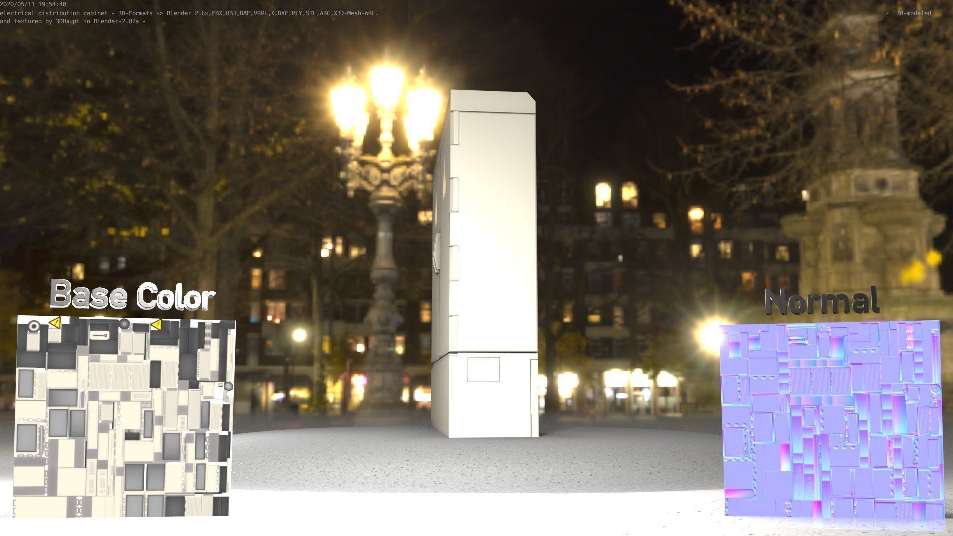 Electrical Distribution Cabinet 20 Low-poly 3D model_45