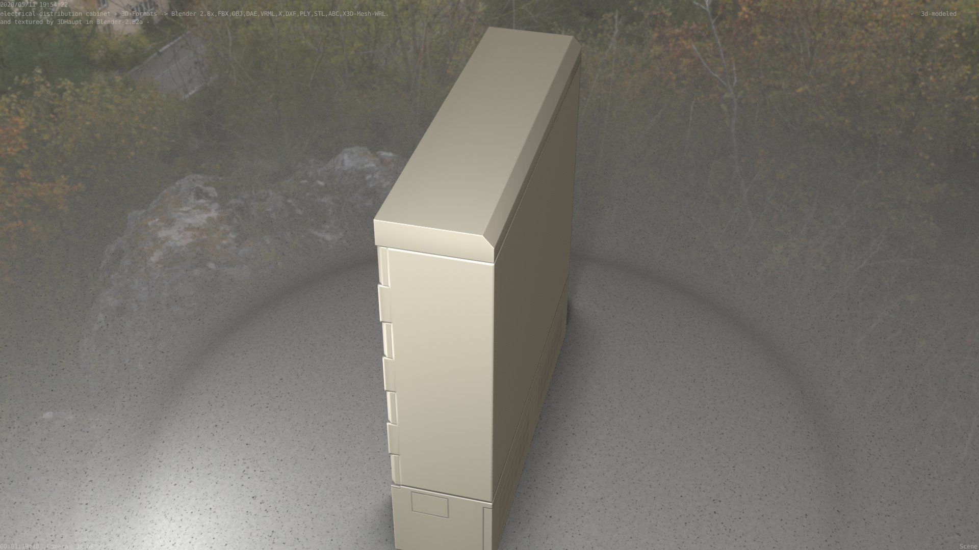 Electrical Distribution Cabinet 20 Low-poly 3D model_25