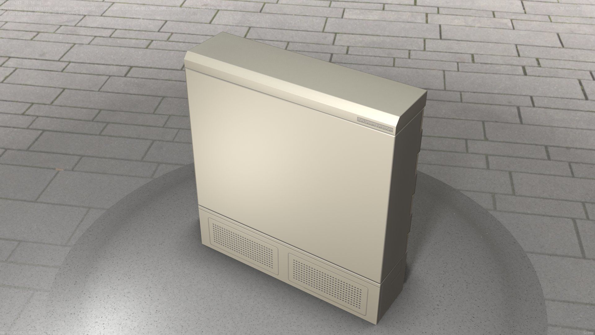 Electrical Distribution Cabinet 20 Low-poly 3D model_33