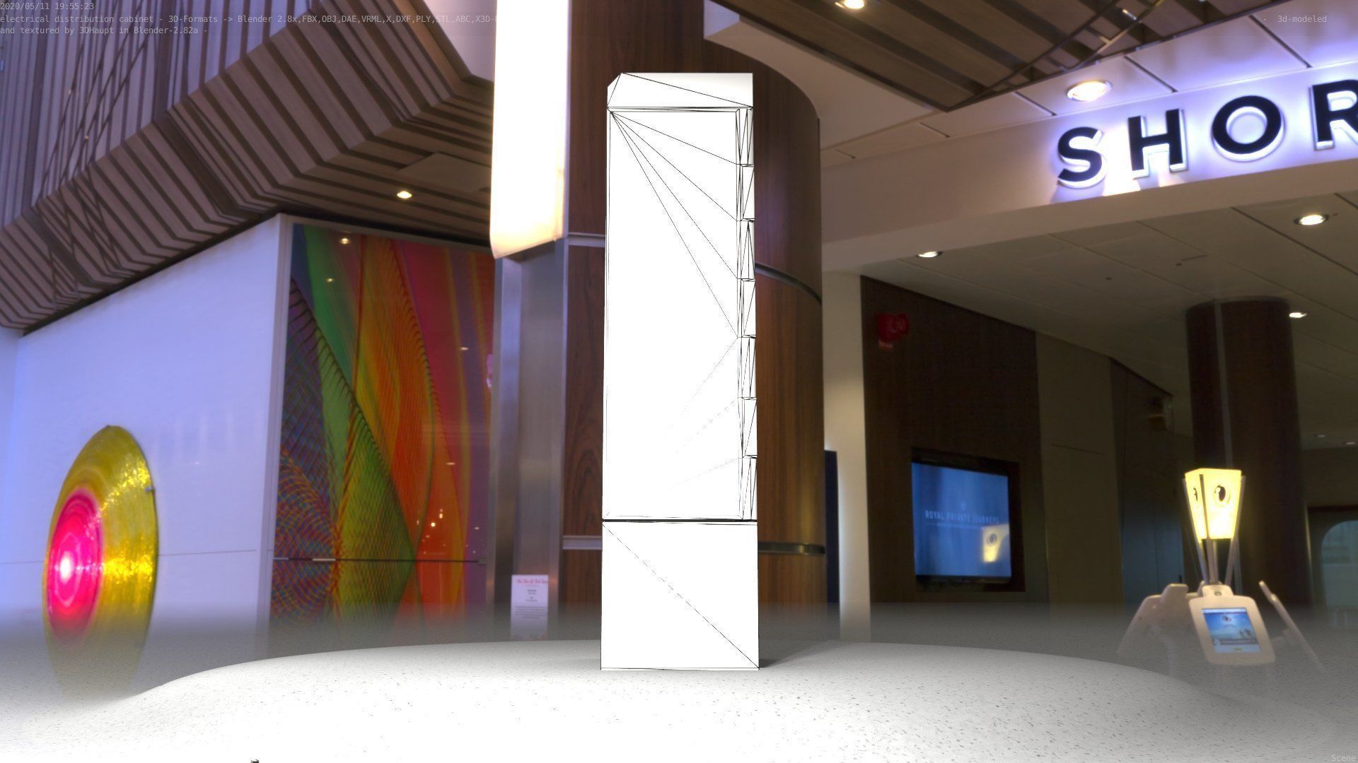 Electrical Distribution Cabinet 20 Low-poly 3D model_83