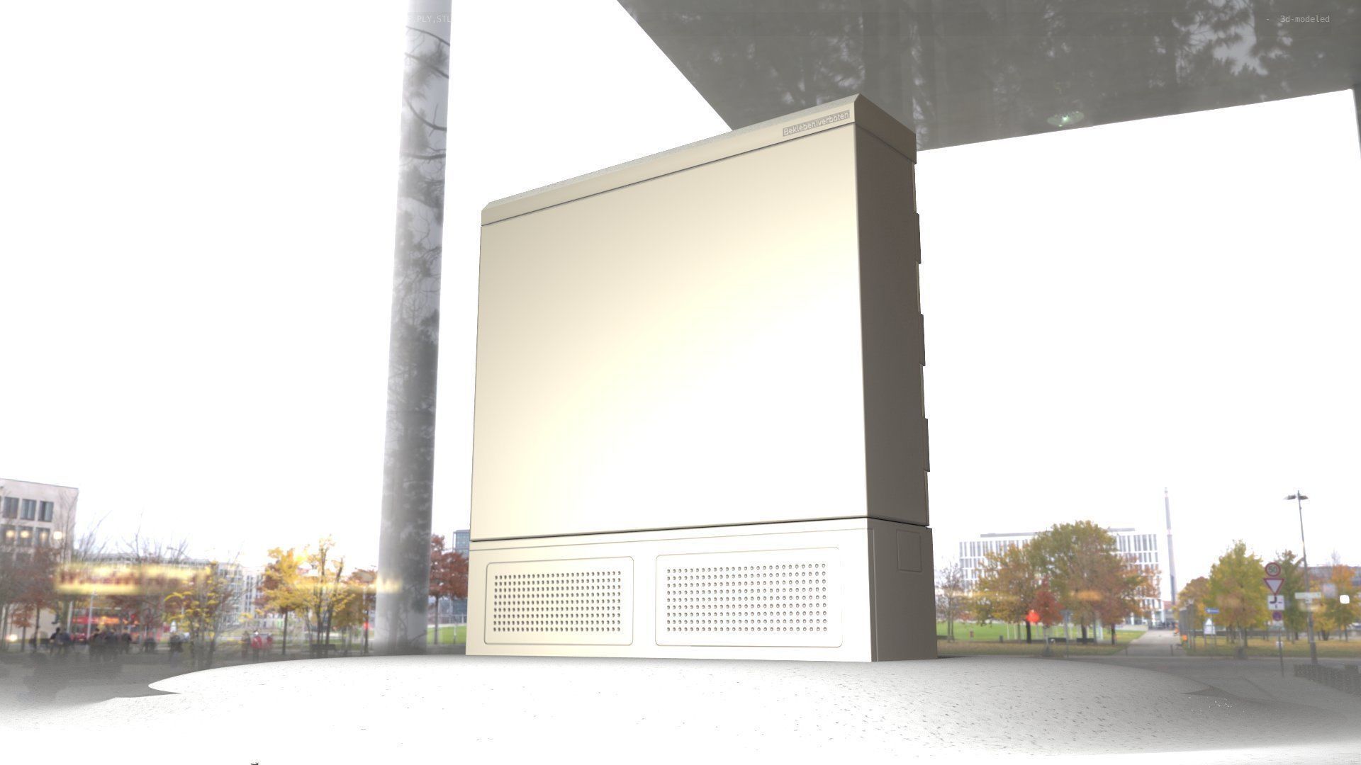 Electrical Distribution Cabinet 20 Low-poly 3D model_80